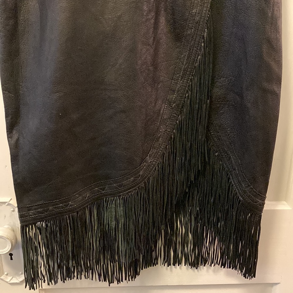 Vintage Alamo Leather Wear Fringe Skirt - Picture 3 of 8